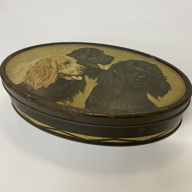 TIN, Vintage Oval - Dogs